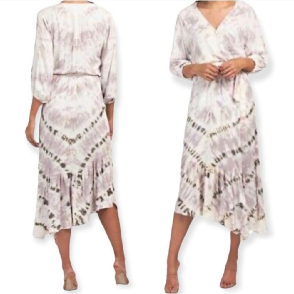 Young Fabulous & Broke Jillian Dress Mauve Harvest Size Small Tie Dye